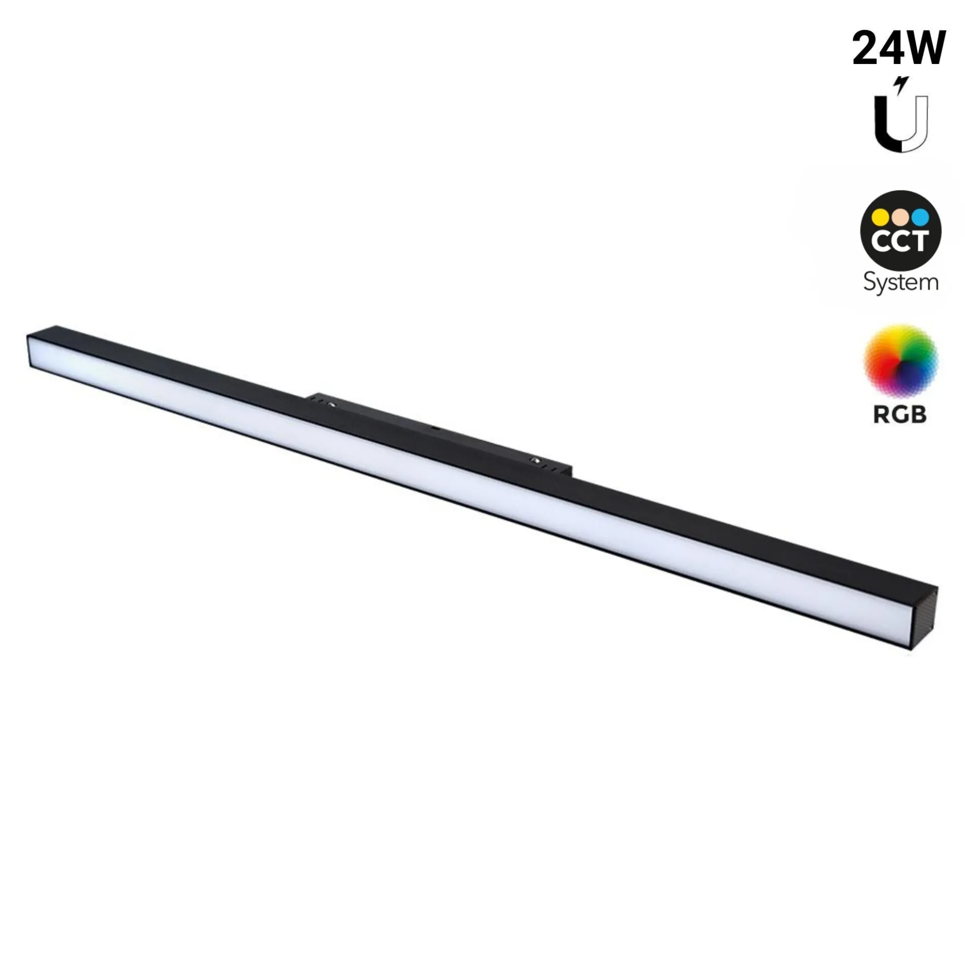 Luminaria lineal opal para carril magnético RGB + CCT - 24W - Mi Light