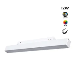 Luminaria lineal opal para carril magnético RGB + CCT - 12W - Mi Light - Blanco