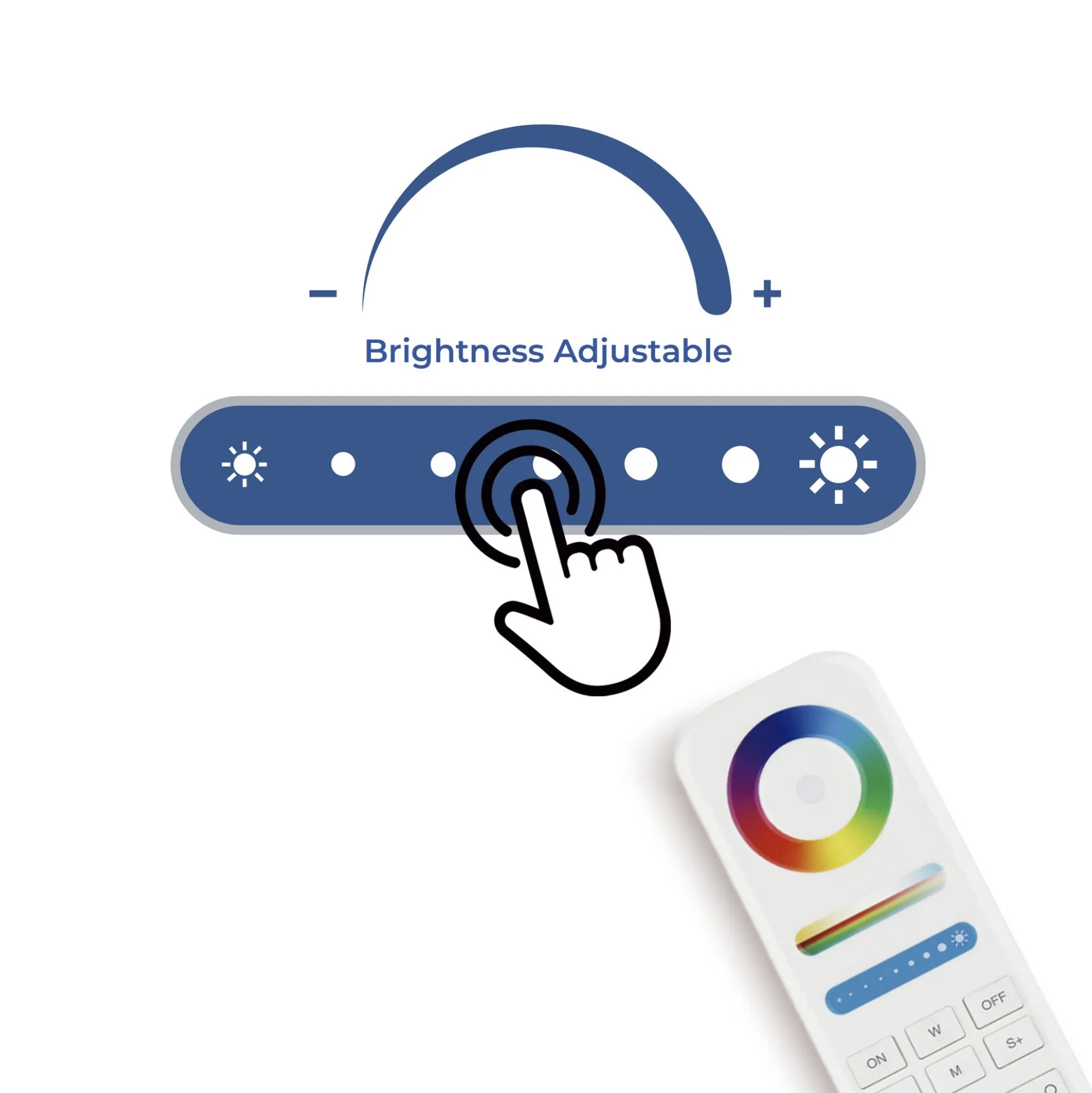 Luminaria lineal opal para carril magnético RGB + CCT - 12W - Mi Light - Blanco