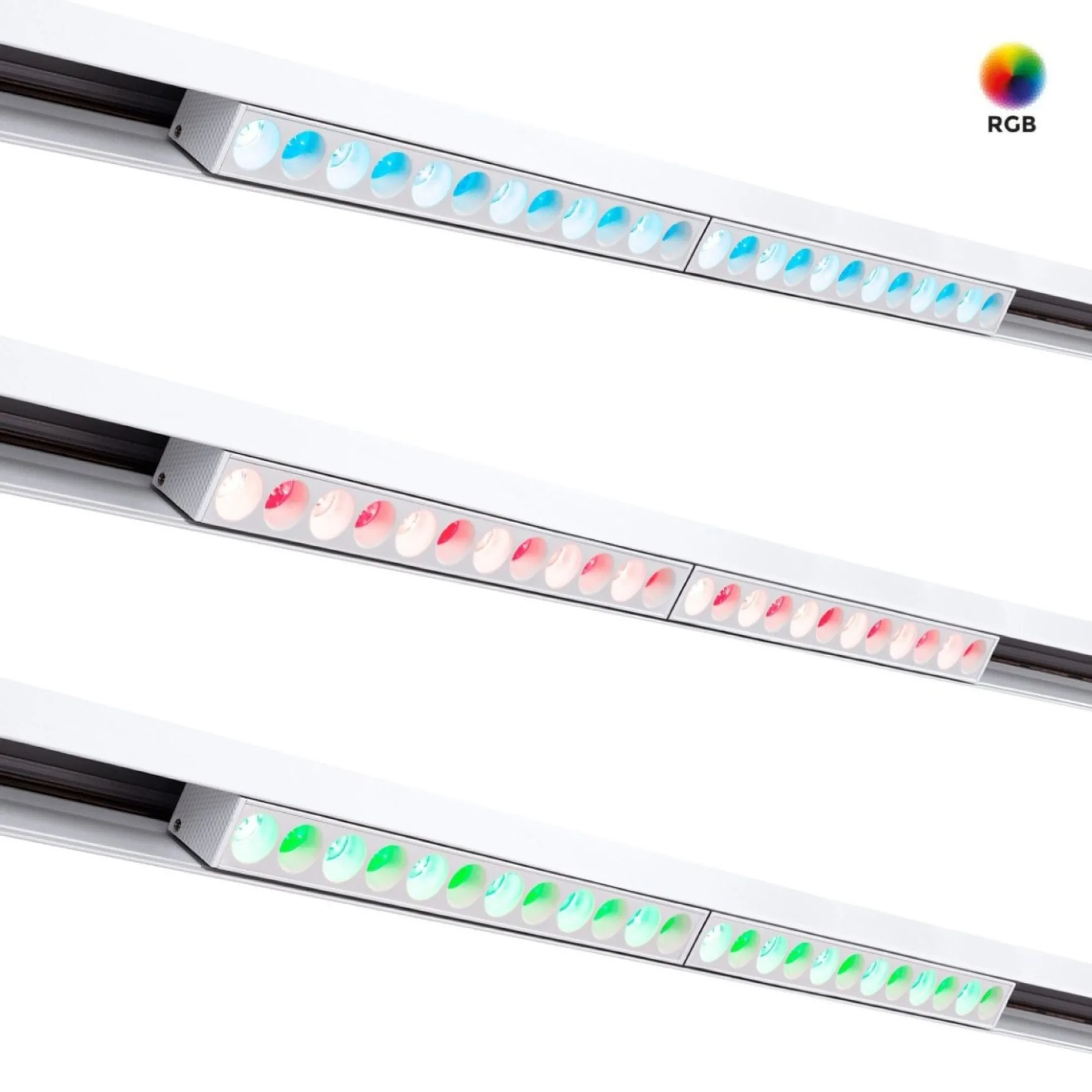 Luminaria lineal para carril magnético RGB + CCT - 12W - UGR18 - Mi Light