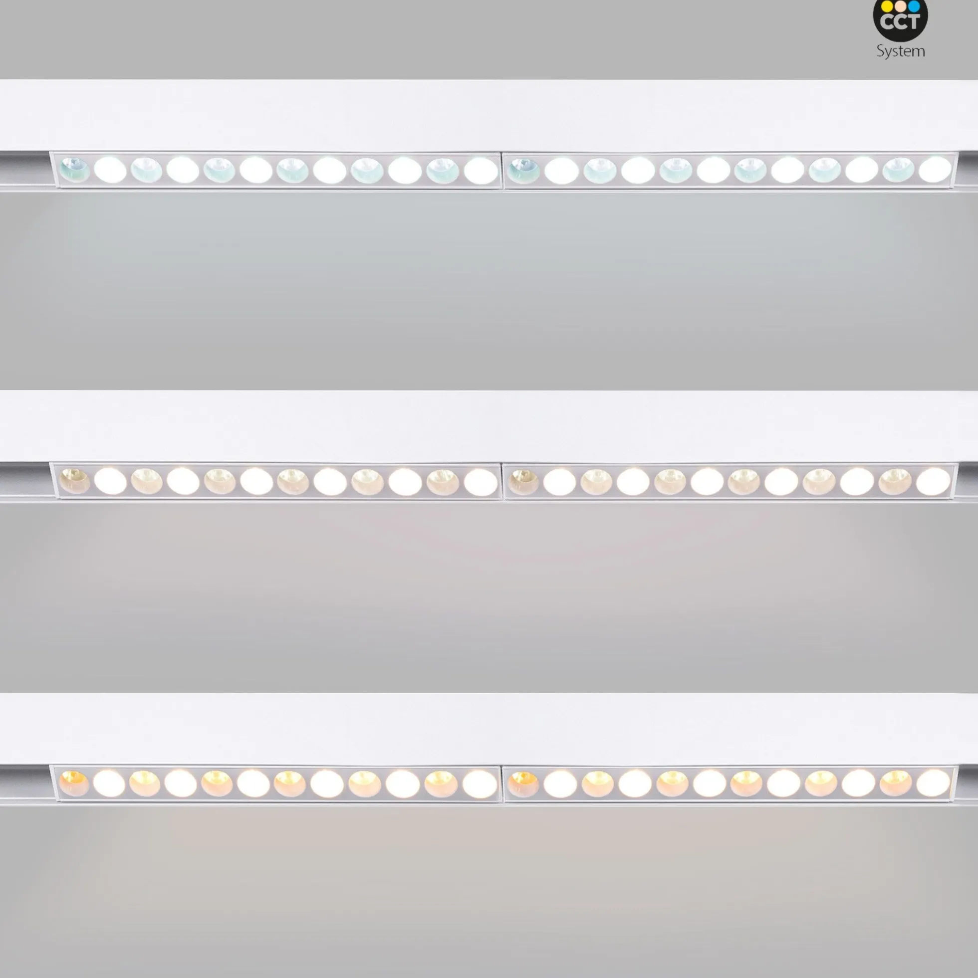 Luminaria lineal para carril magnético RGB + CCT - 12W - UGR18 - Mi Light