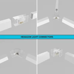 Luminaria lineal para hexágono - RGB IC - 44 cm