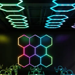 Luminaria lineal para hexágono - RGB IC - 44 cm