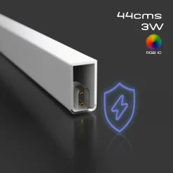 Luminaria lineal para hexágono - RGB IC - 44 cm
