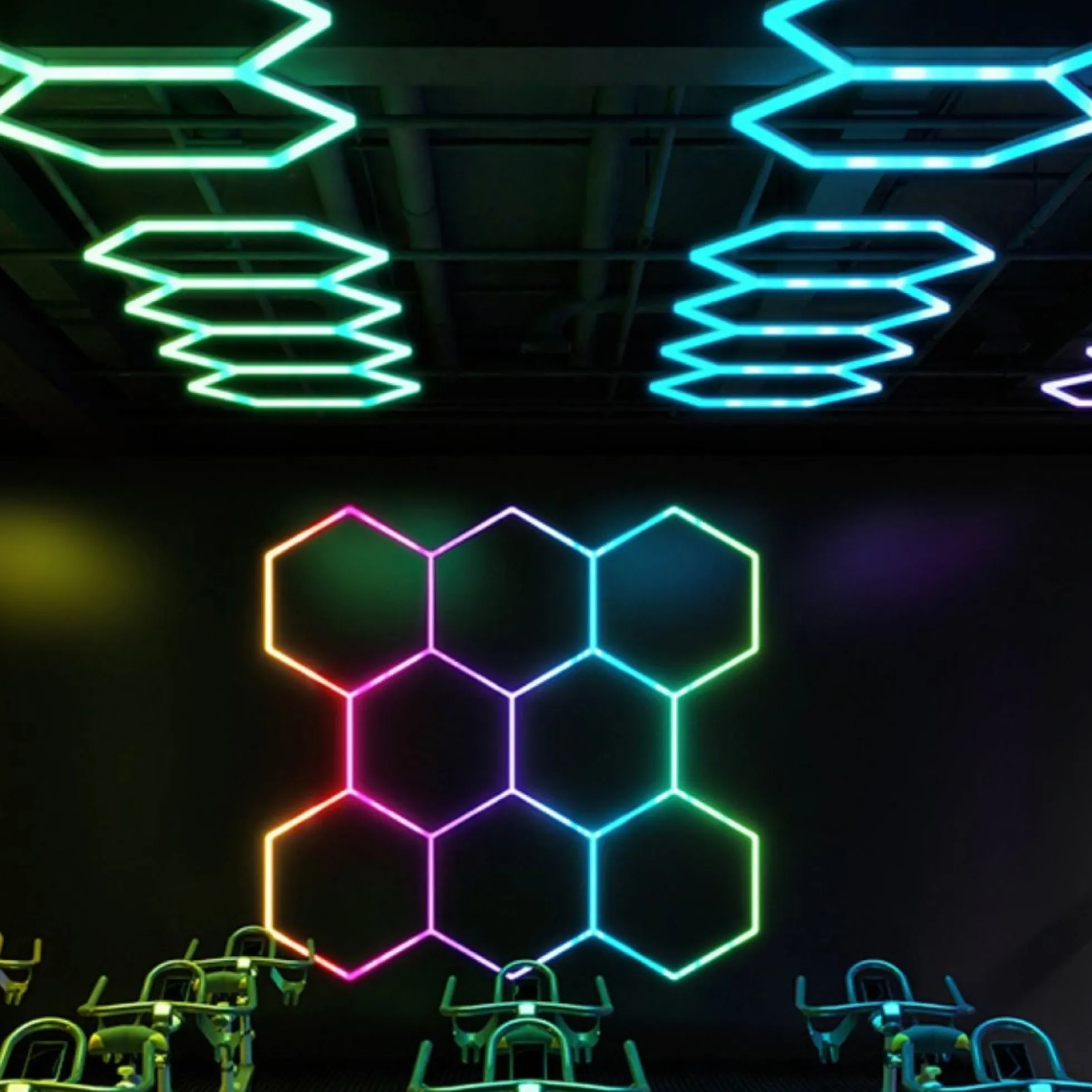 Luminaria lineal para hexágono - RGB IC - 120 cm