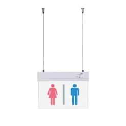 Luz de emergencia permanente con pictograma "Baños" - Suspensión