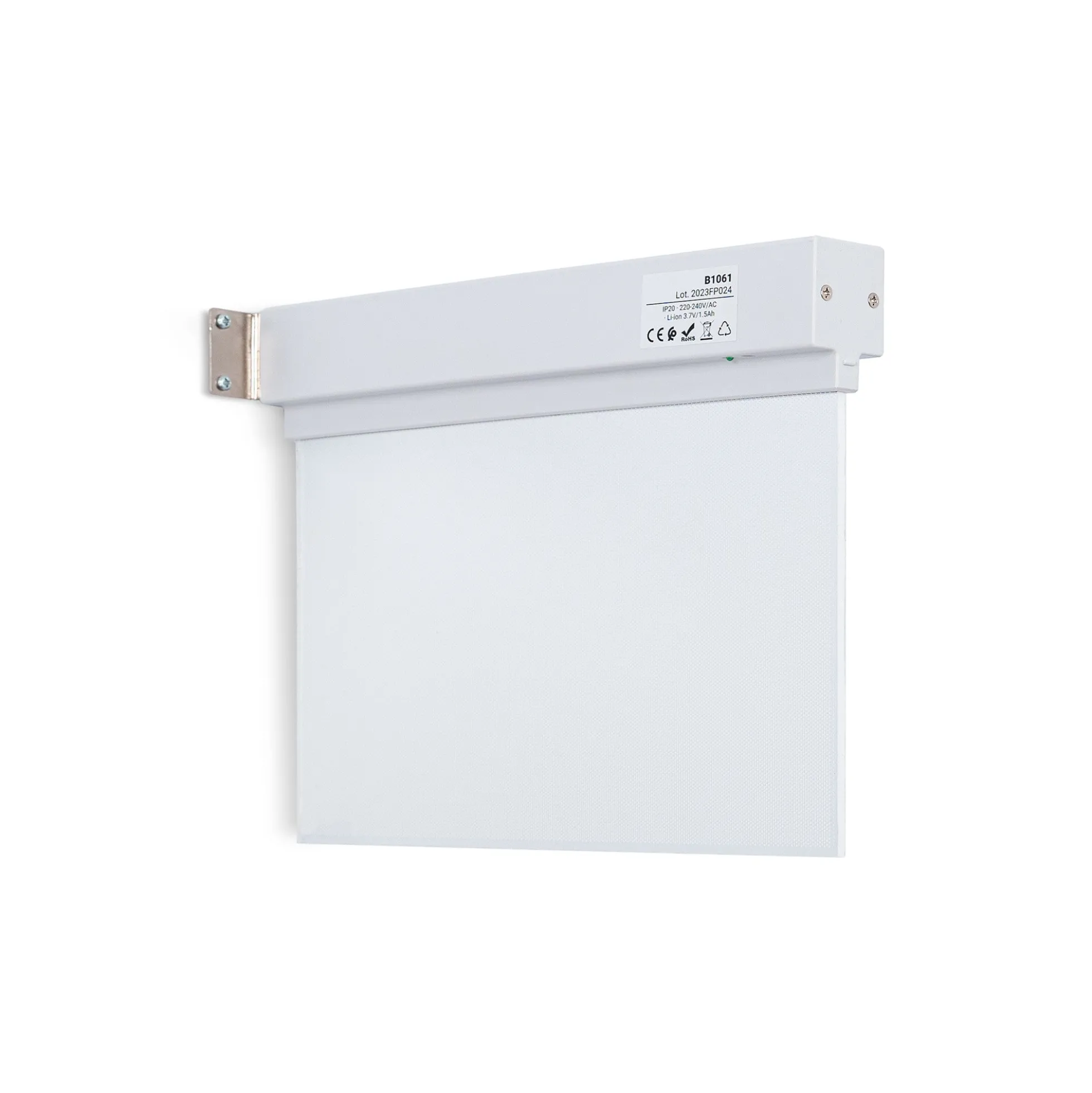 Luz de emergencia permanente con cartel "SALIDA"