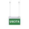 Luz de emergencia permanente con cartel "USCITA" - Suspensión