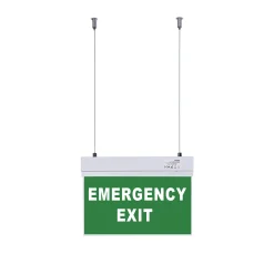Luz de emergencia permanente con cartel