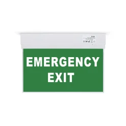 Luz de emergencia permanente con cartel
