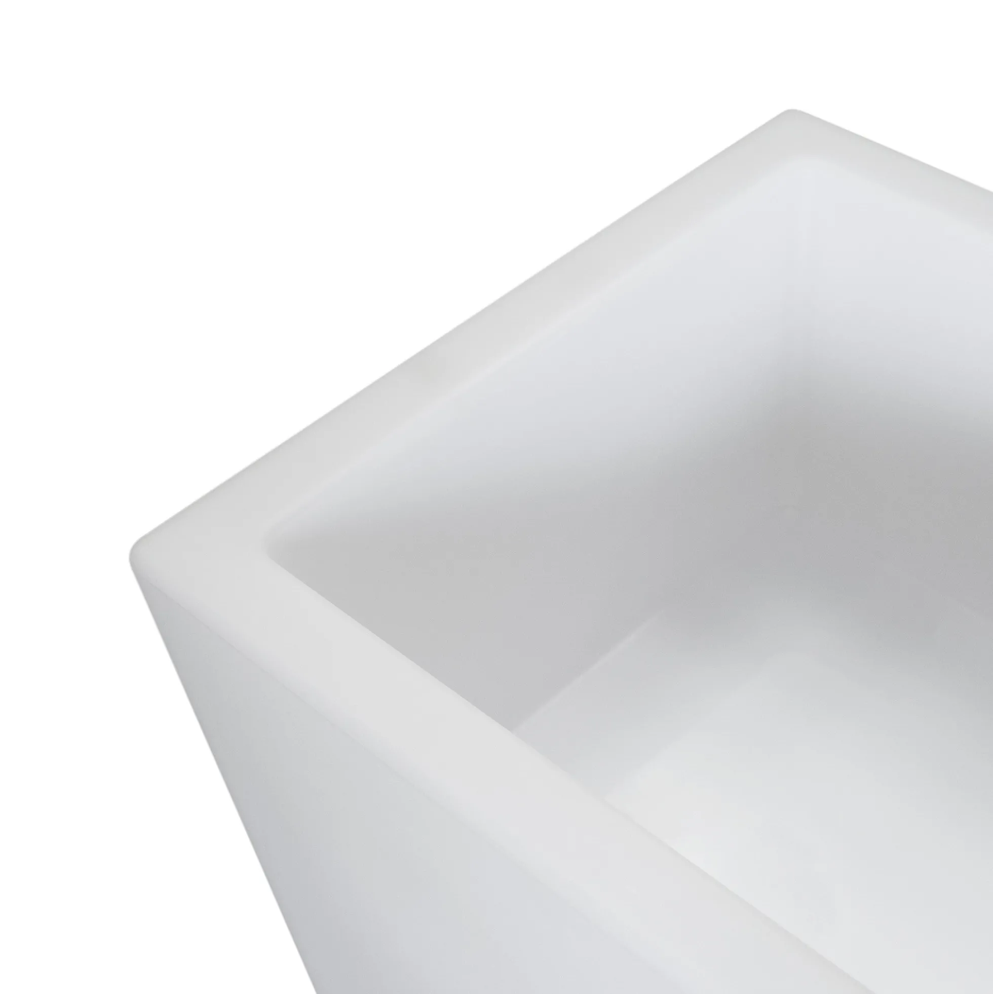 Macetero cuadrado LED RGBW - 24W - Recargable - Mando a distancia