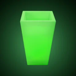 Macetero cuadrado LED RGBW - 24W - Recargable - Mando a distancia