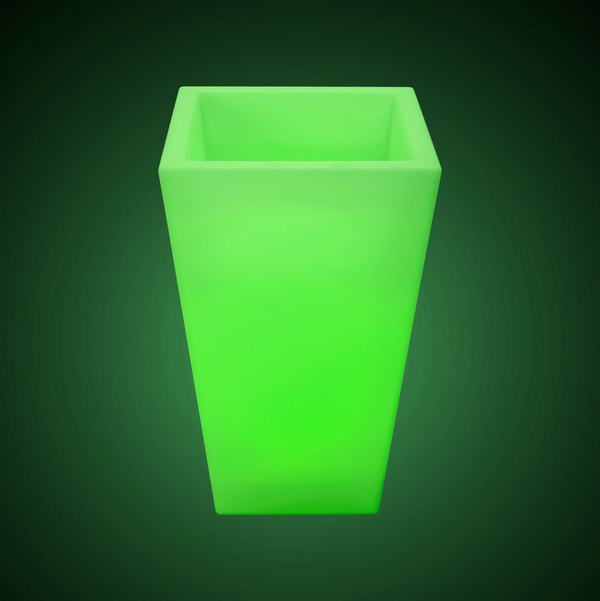 Macetero cuadrado LED RGBW - 24W - Recargable - Mando a distancia