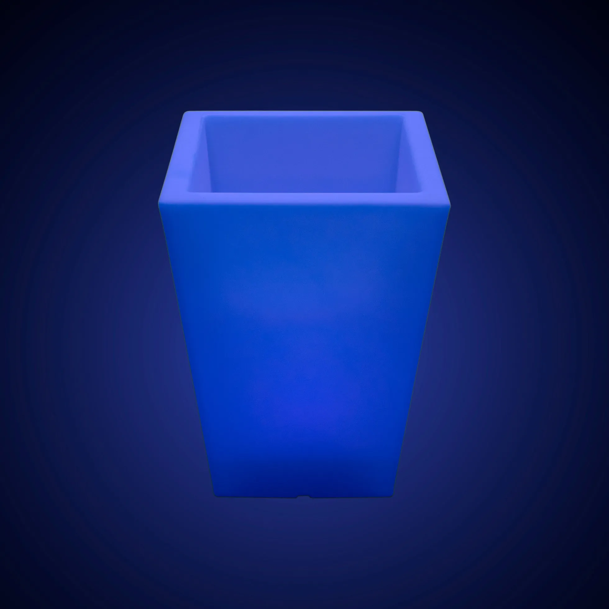 Macetero cuadrado LED RGBW - 12W - Recargable - Mando a distancia