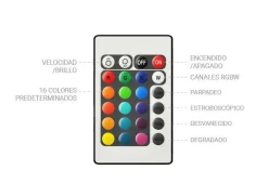 Macetero LED RGBW recargable 12W - Resina blanca - IP65 - 40x40x55cm