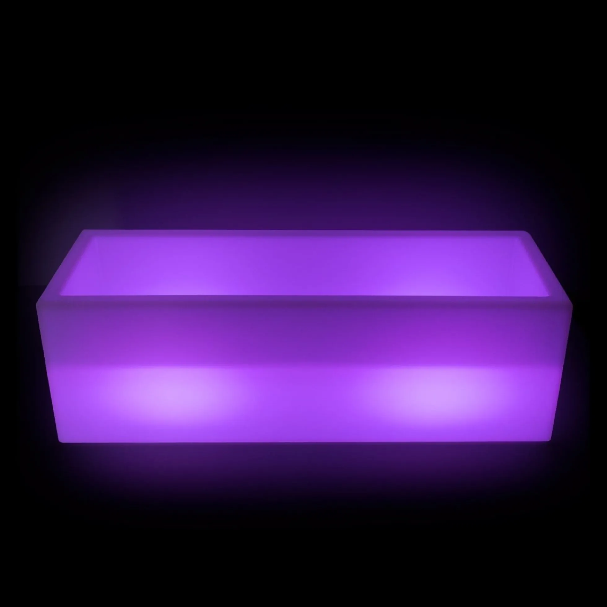 Macetero rectangular LED RGBW - 24W - Recargable - Mando a distancia