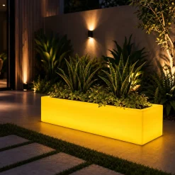 Macetero rectangular LED RGBW - 24W - Recargable - Mando a distancia