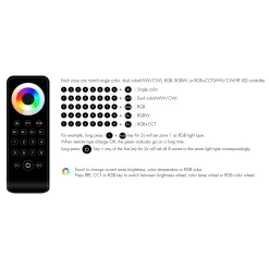 Mando a distancia LED monocolor / CCT / RGB / RGBW / RGB + CCT - 8 zonas / 8 escenas - SK-RS10 - Skydance