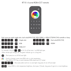 Mando a distancia LED RGB + CCT - 4 Zonas - SK-RT10 - Skydance
