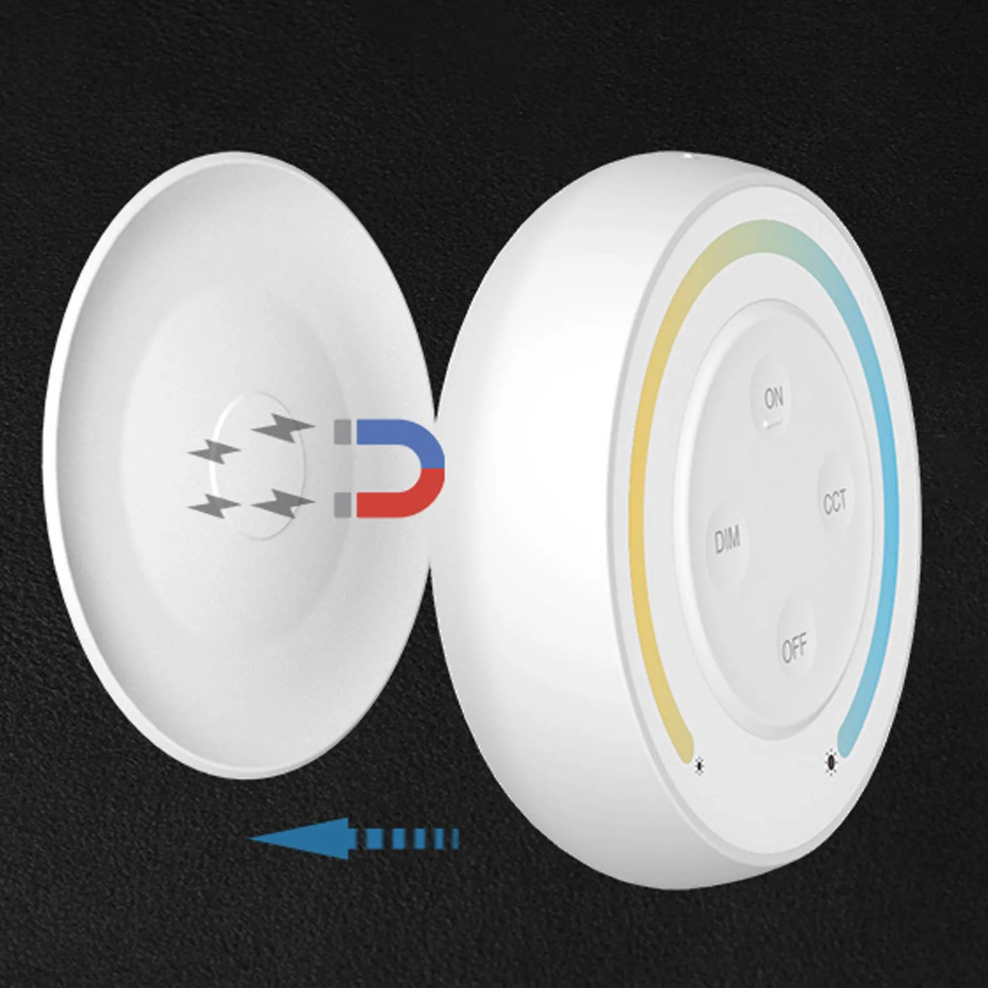 Mando a distancia mini RF - CCT - Base magnética - Mi Light - 2.4GHz