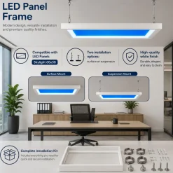 Marco para paneles LED Skylight "SKYWIN SR" - 60x30 - Superficie o suspensión