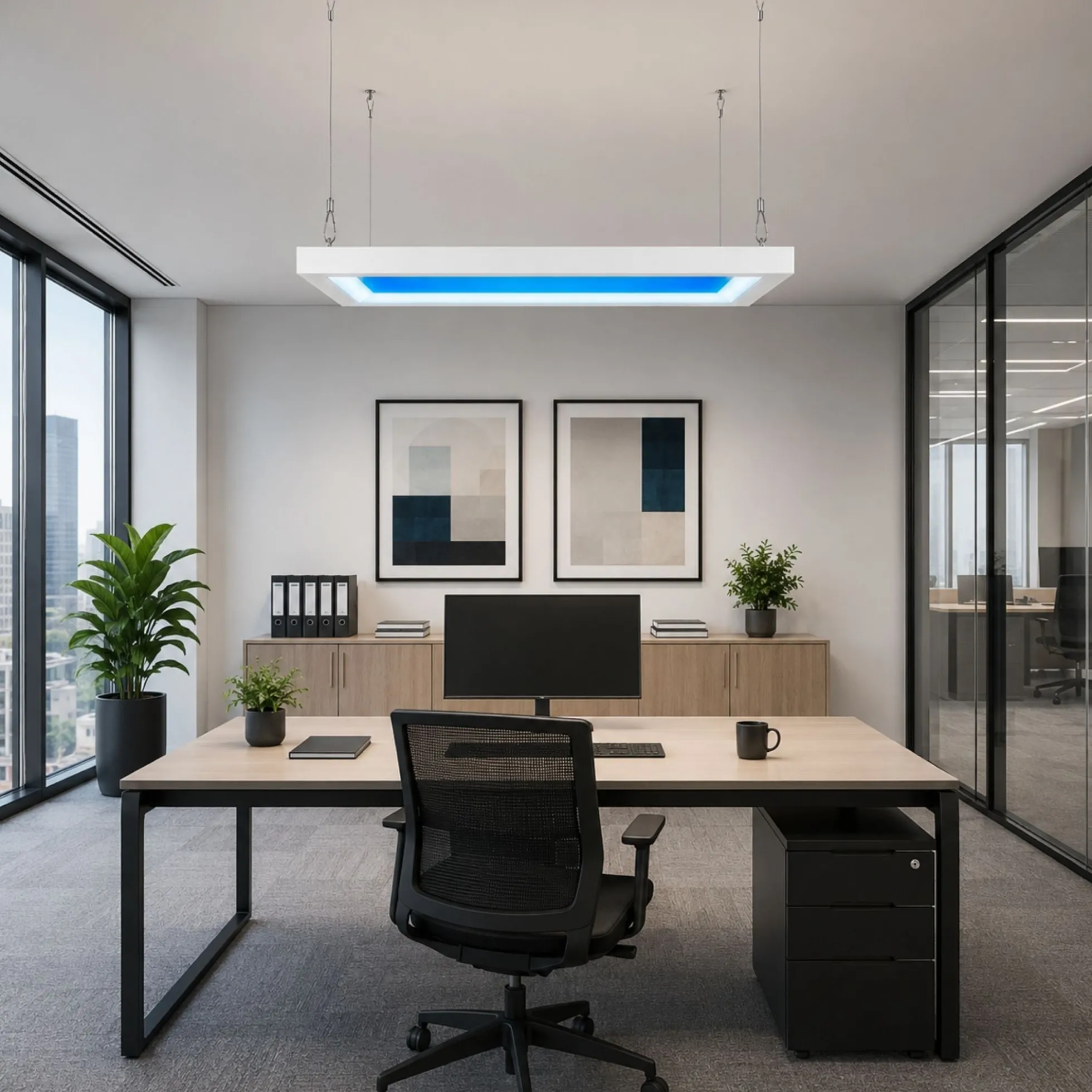Marco para paneles LED Skylight "SKYWIN SR" - 60x30 - Superficie o suspensión