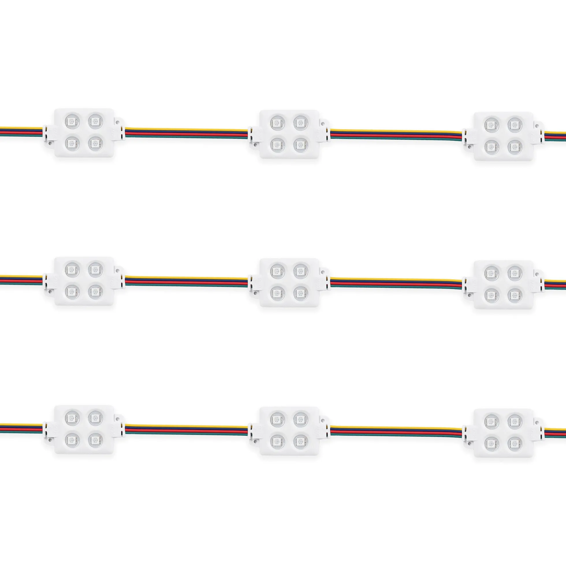 Módulo LED cuadrado para rótulos RGB - 0.96W - 12V DC - IP65 - 120º