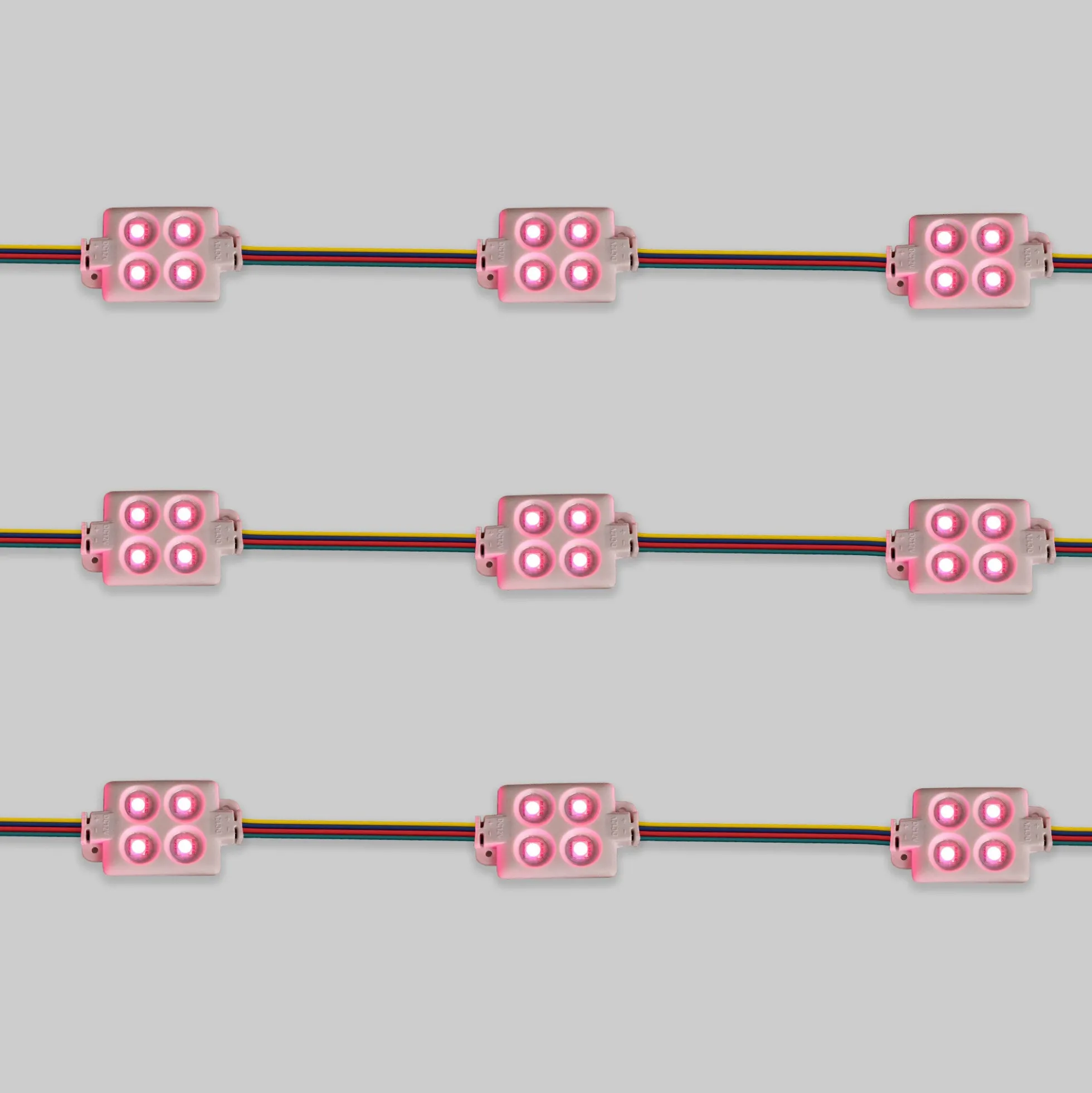 Módulo LED cuadrado para rótulos RGB - 0.96W - 12V DC - IP65 - 120º