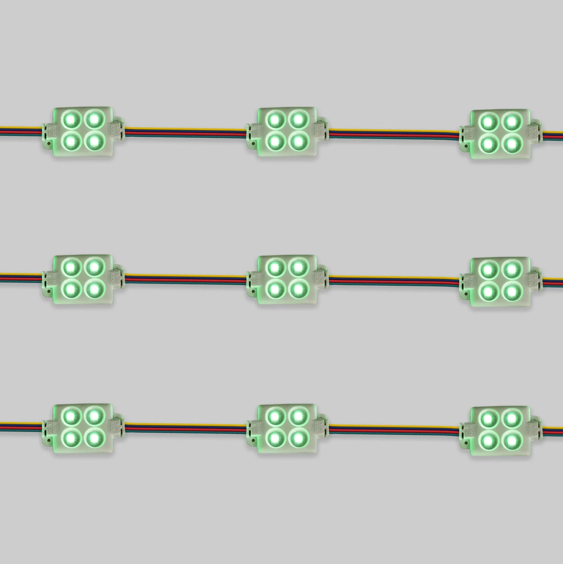 Módulo LED cuadrado para rótulos RGB - 0.96W - 12V DC - IP65 - 120º