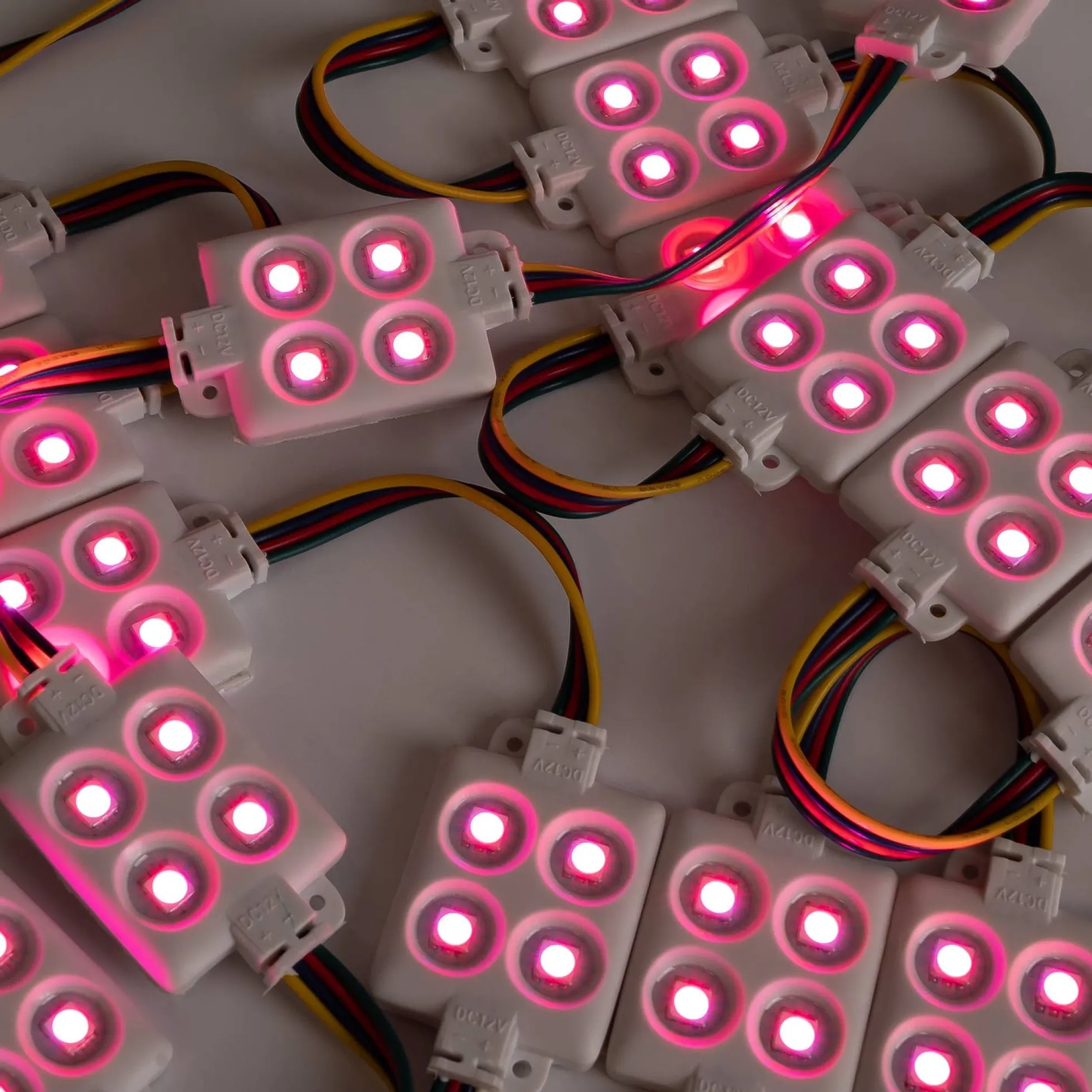 Módulo LED cuadrado para rótulos RGB - 0.96W - 12V DC - IP65 - 120º
