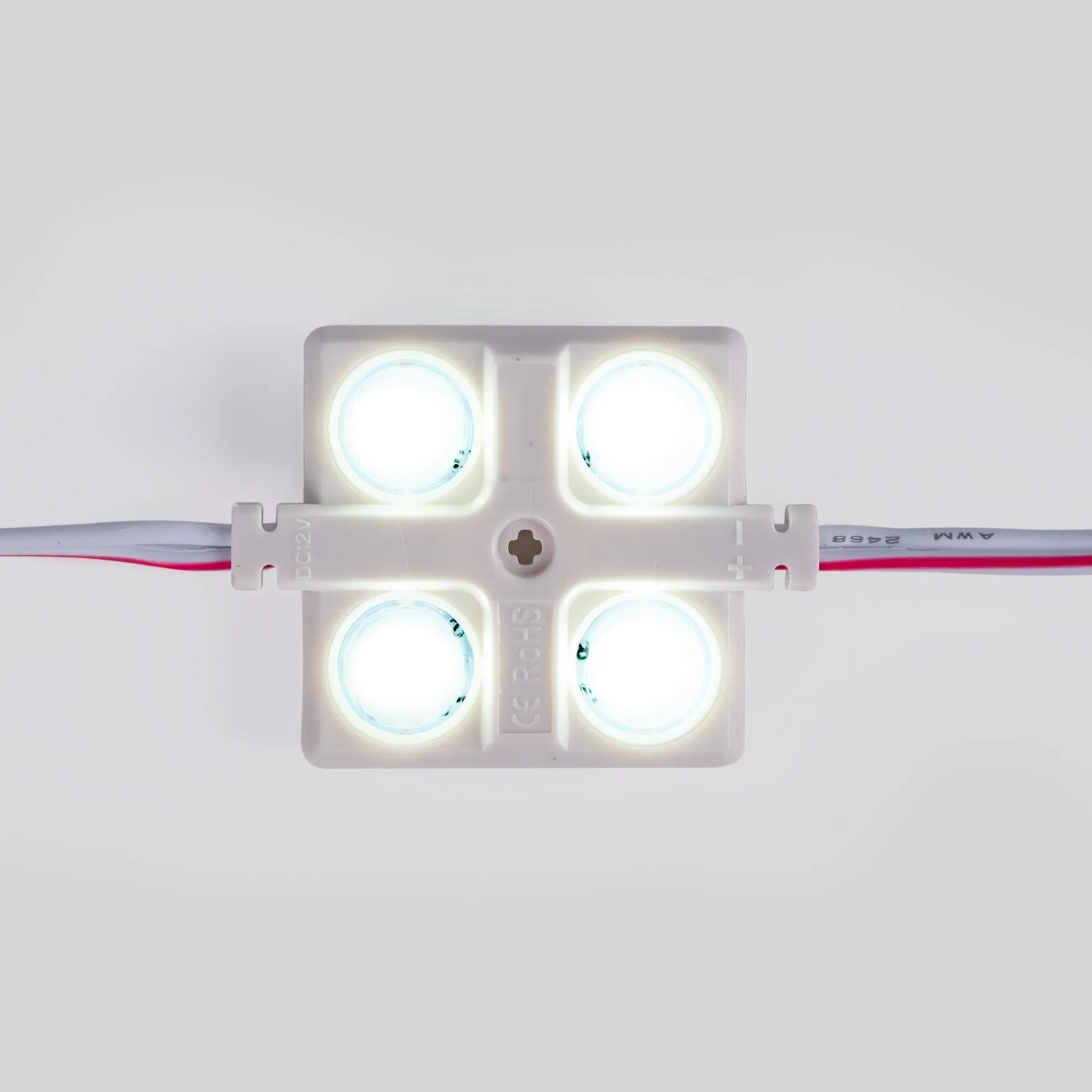 Módulo LED cuadrado para rótulos - 2W - 12V - IP65 - 160º