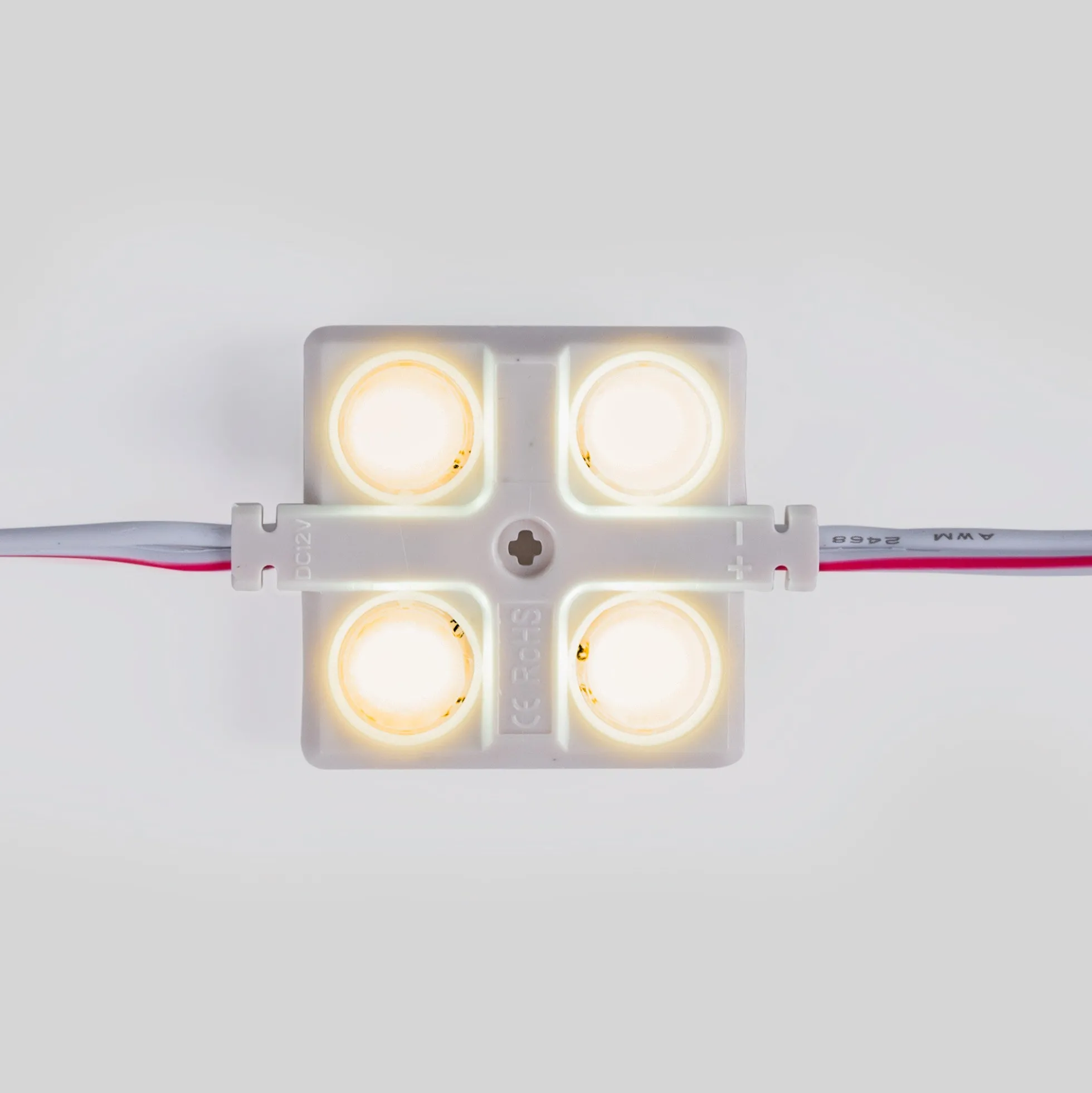 Módulo LED cuadrado para rótulos - 2W - 12V - IP65 - 160º
