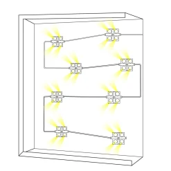 Módulo LED cuadrado para rótulos - 2W - 12V - IP65 - 160º