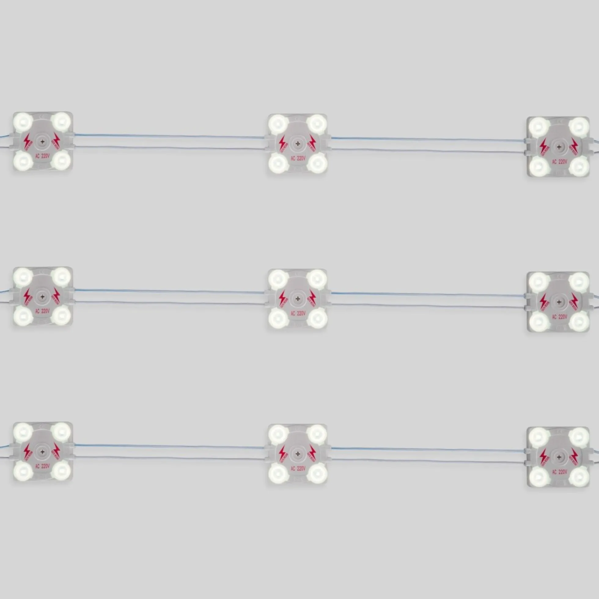 Módulo LED cuadrado para rótulos - 3.6W - 220V AC - IP65 - 165º