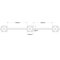 Módulo LED cuadrado para rótulos - 3.6W - 220V AC - IP65 - 165º