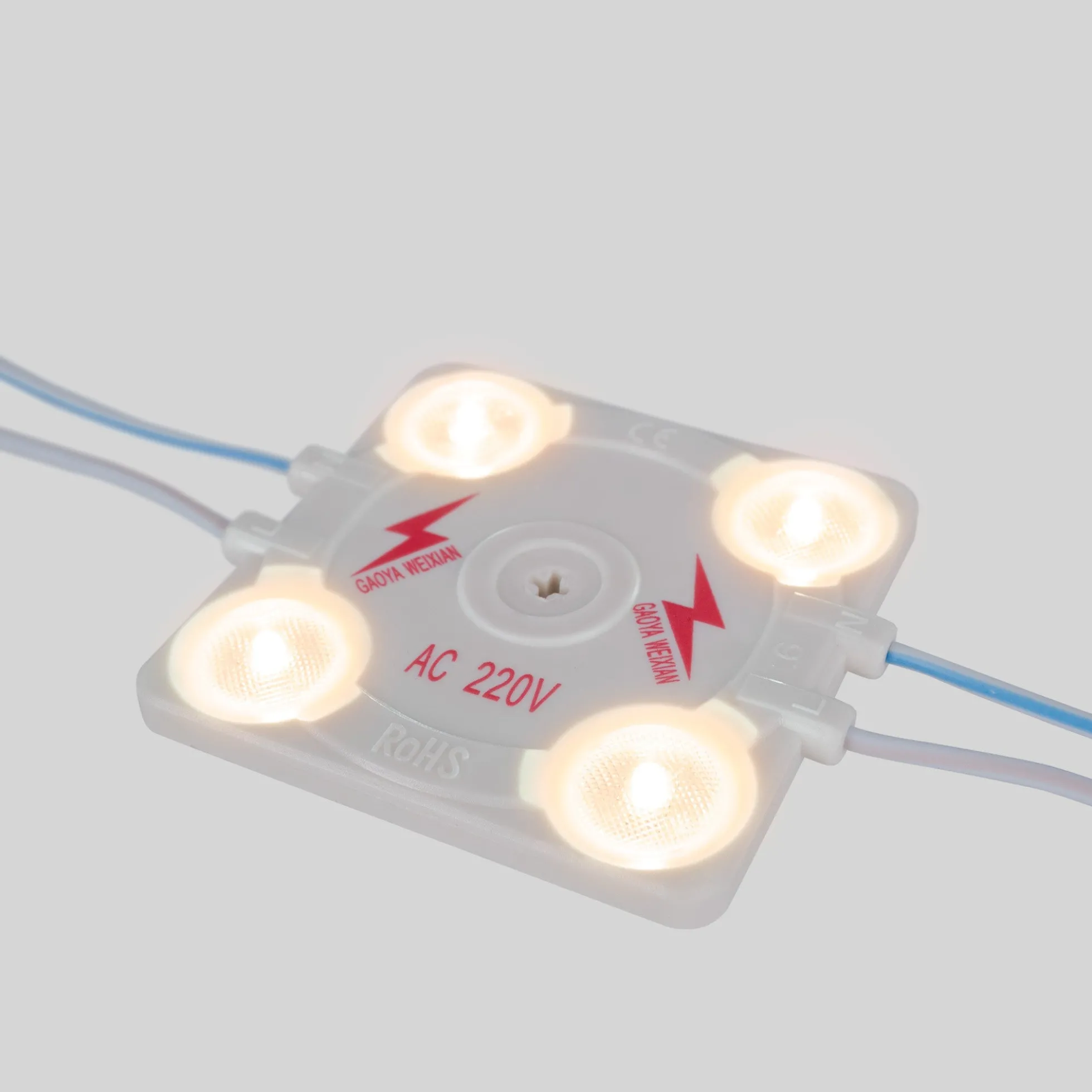 Módulo LED cuadrado para rótulos - 3.6W - 220V AC - IP65 - 165º