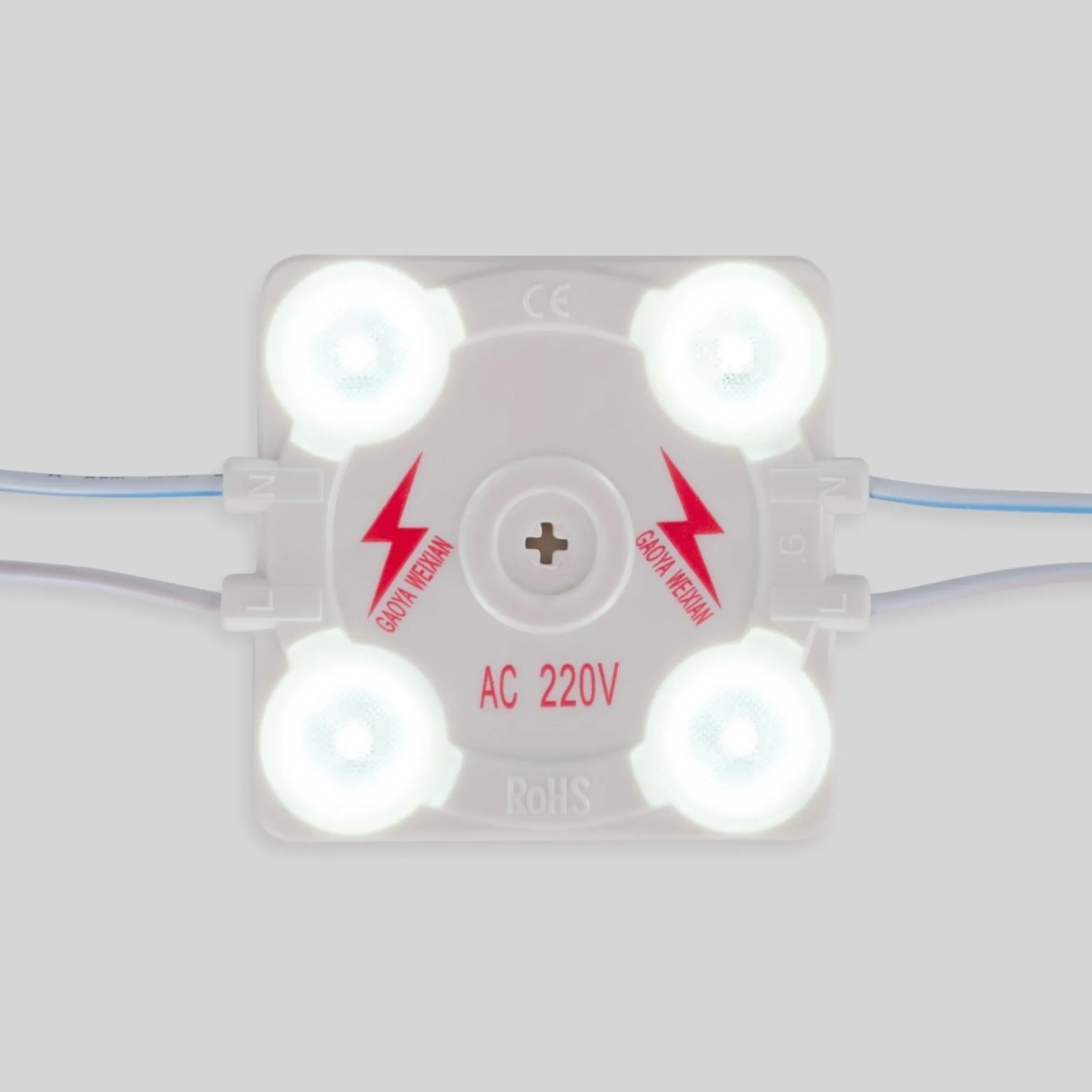 Módulo LED cuadrado para rótulos - 3.6W - 220V AC - IP65 - 165º