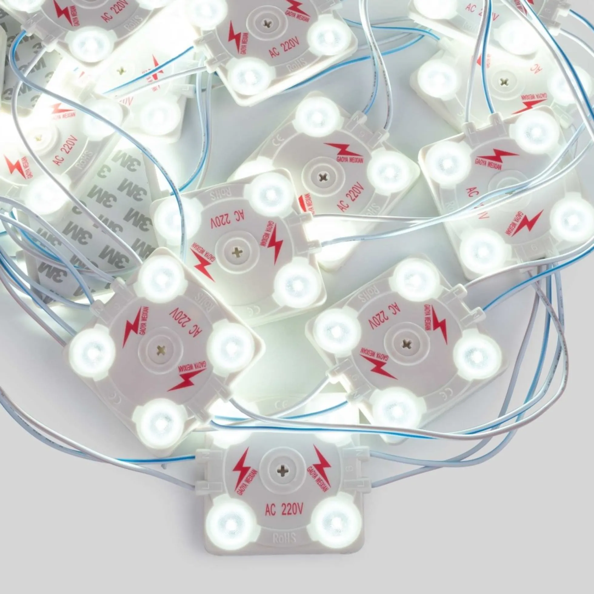 Módulo LED cuadrado para rótulos - 3.6W - 220V AC - IP65 - 165º