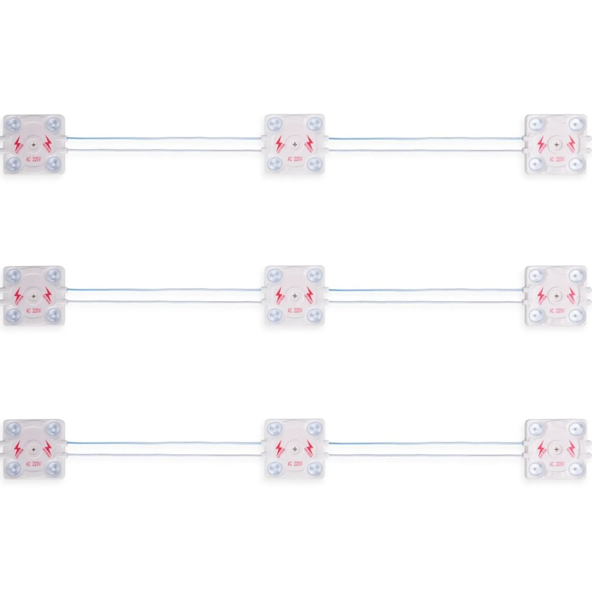 Módulo LED cuadrado para rótulos - 3.6W - 220V AC - IP65 - 165º