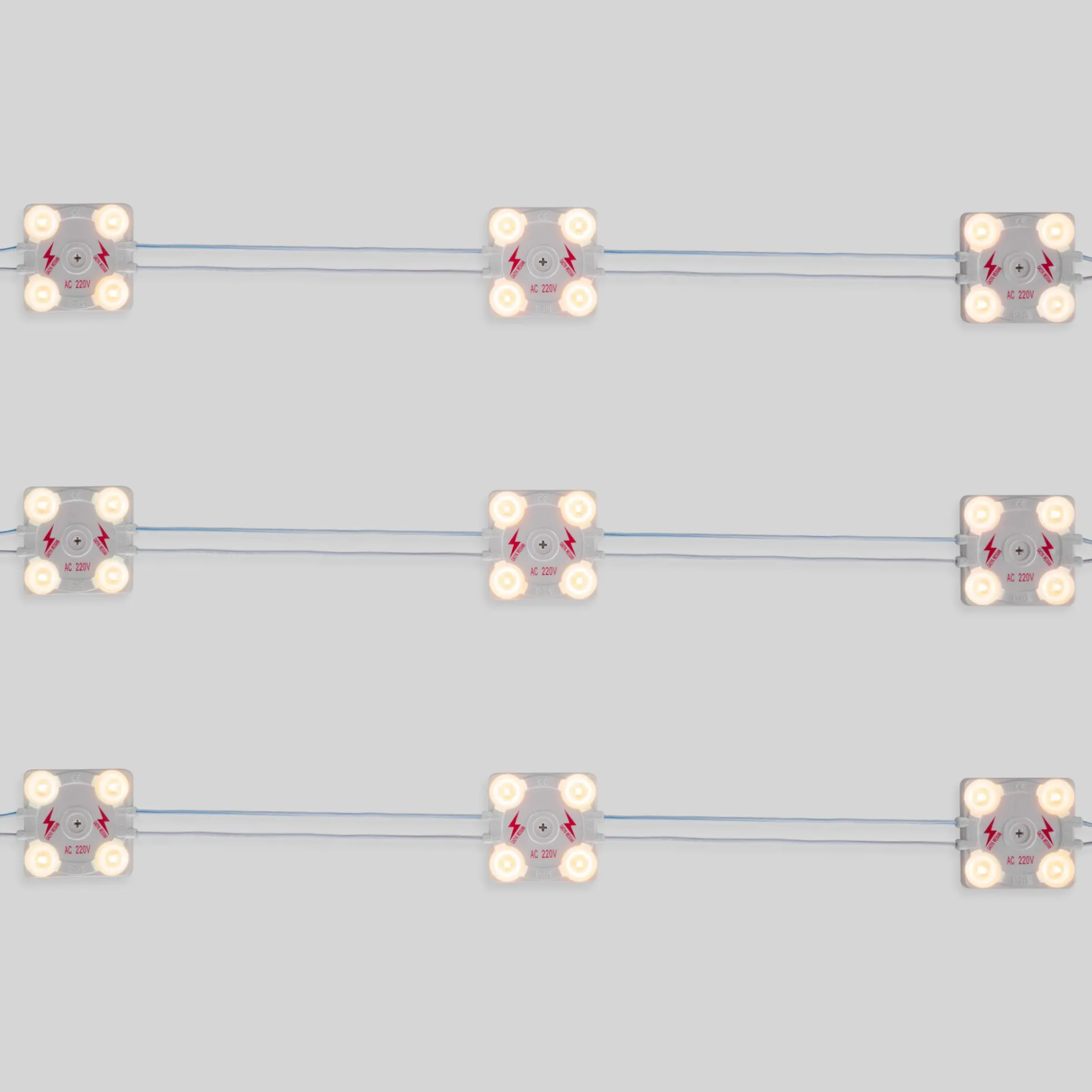 Módulo LED cuadrado para rótulos - 3.6W - 220V AC - IP65 - 165º