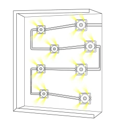 Módulo LED cuadrado para rótulos - 3.6W - 220V AC - IP65 - 165º