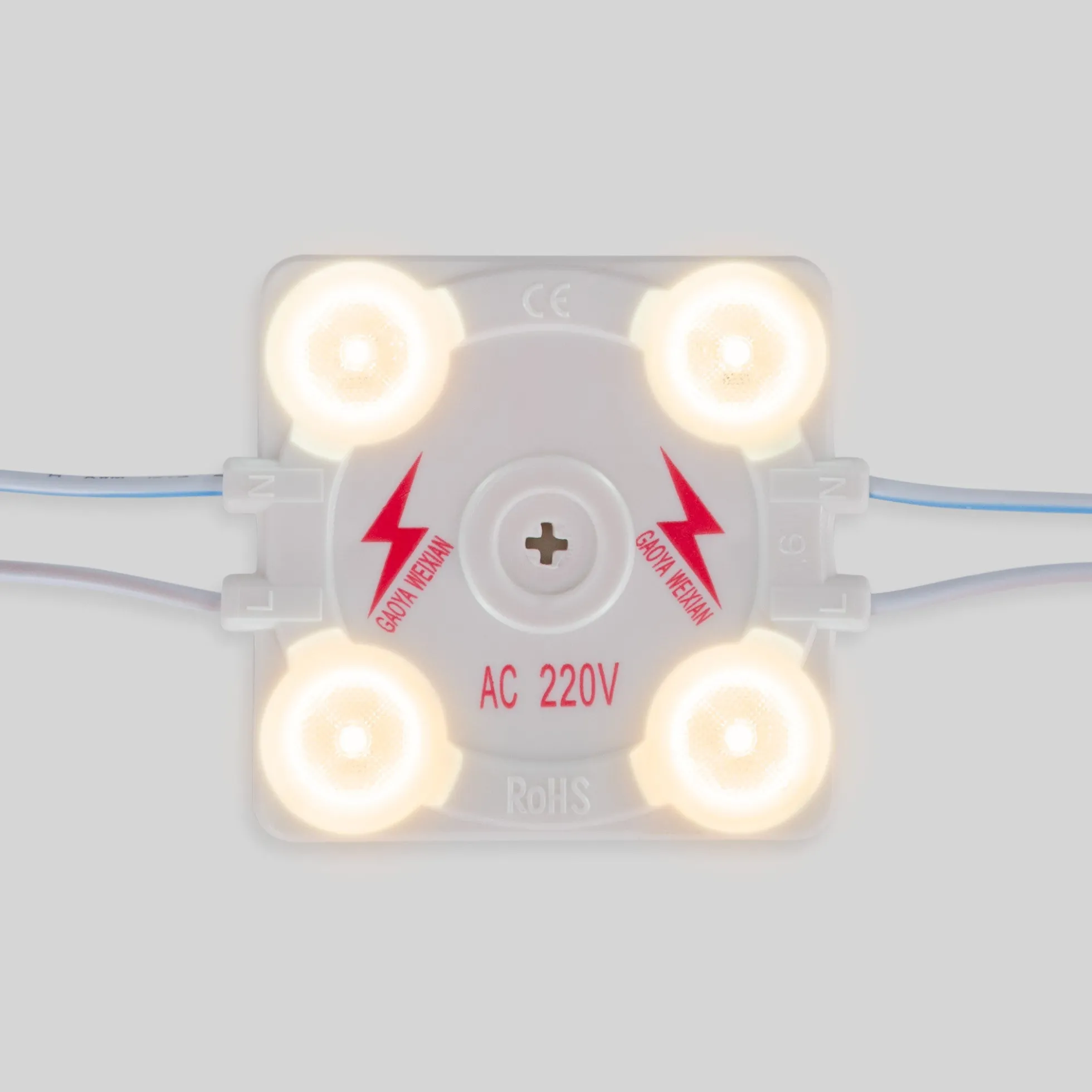 Módulo LED cuadrado para rótulos - 3.6W - 220V AC - IP65 - 165º