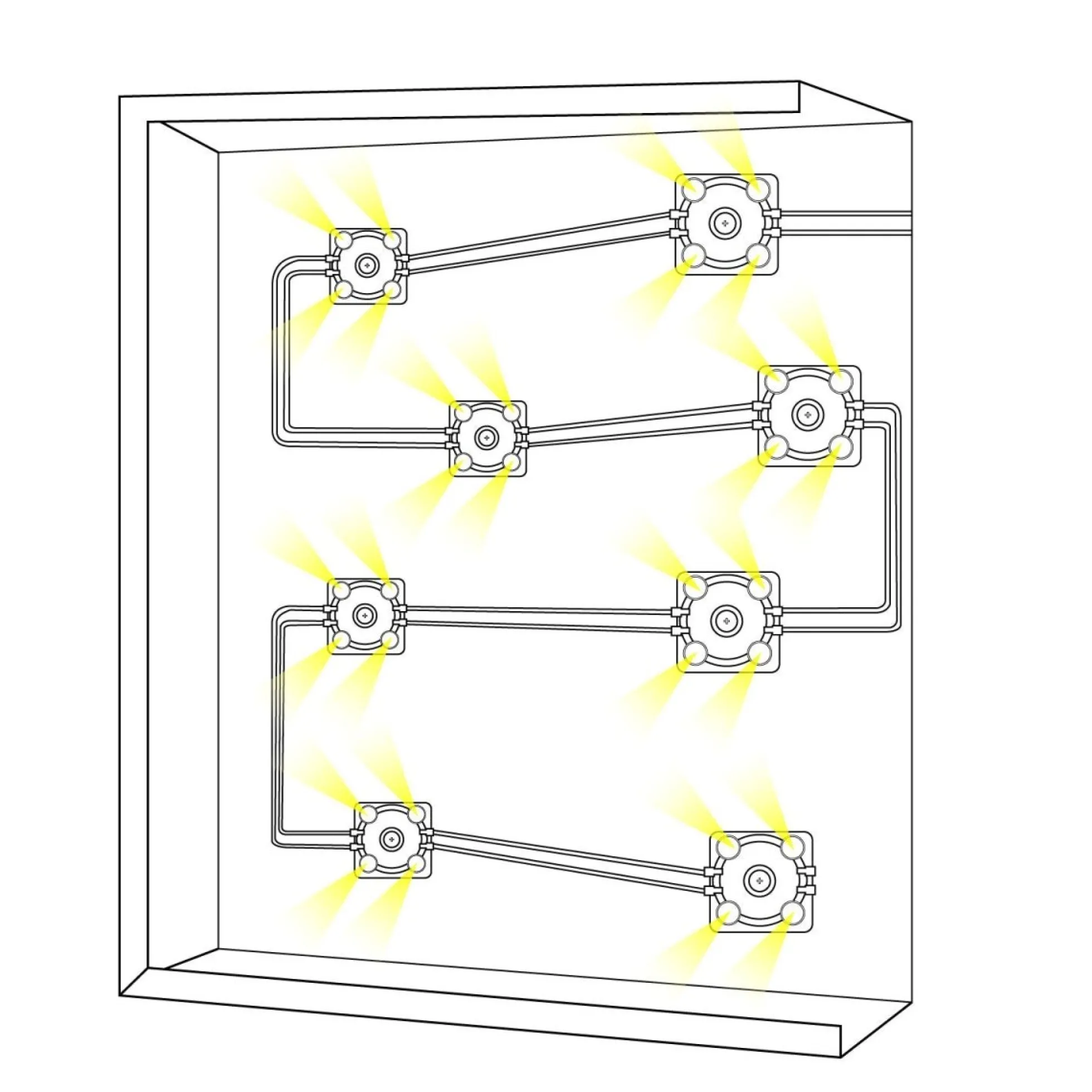 Módulo LED cuadrado para rótulos - 3.6W - 220V AC - IP65 - 165º