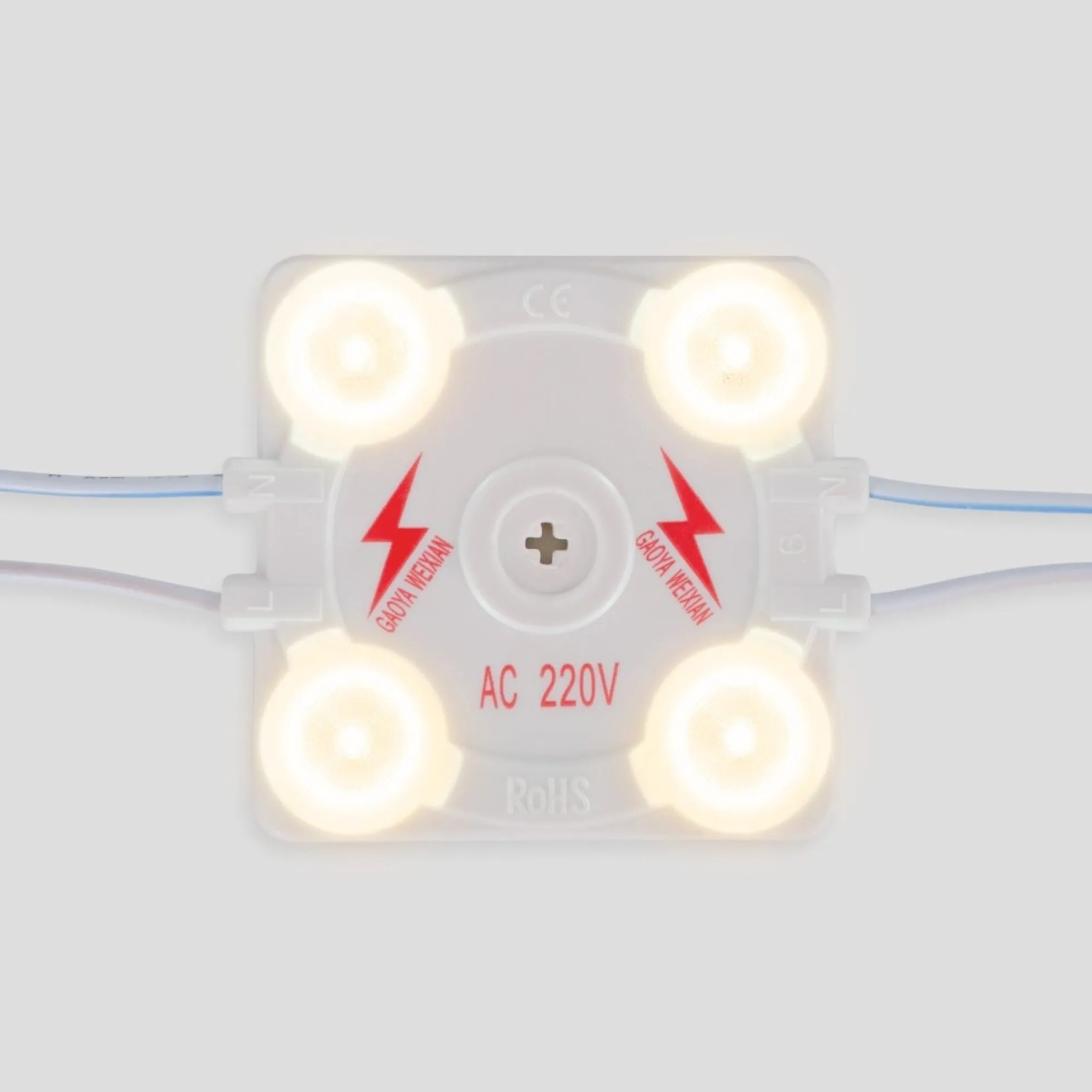 Módulo LED cuadrado para rótulos - 3.6W - 220V AC - IP65 - 165º