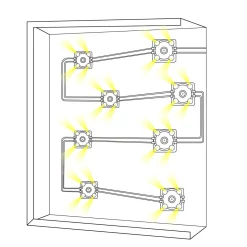 Módulo LED cuadrado para rótulos - 3.6W - 220V AC - IP65 - 165º