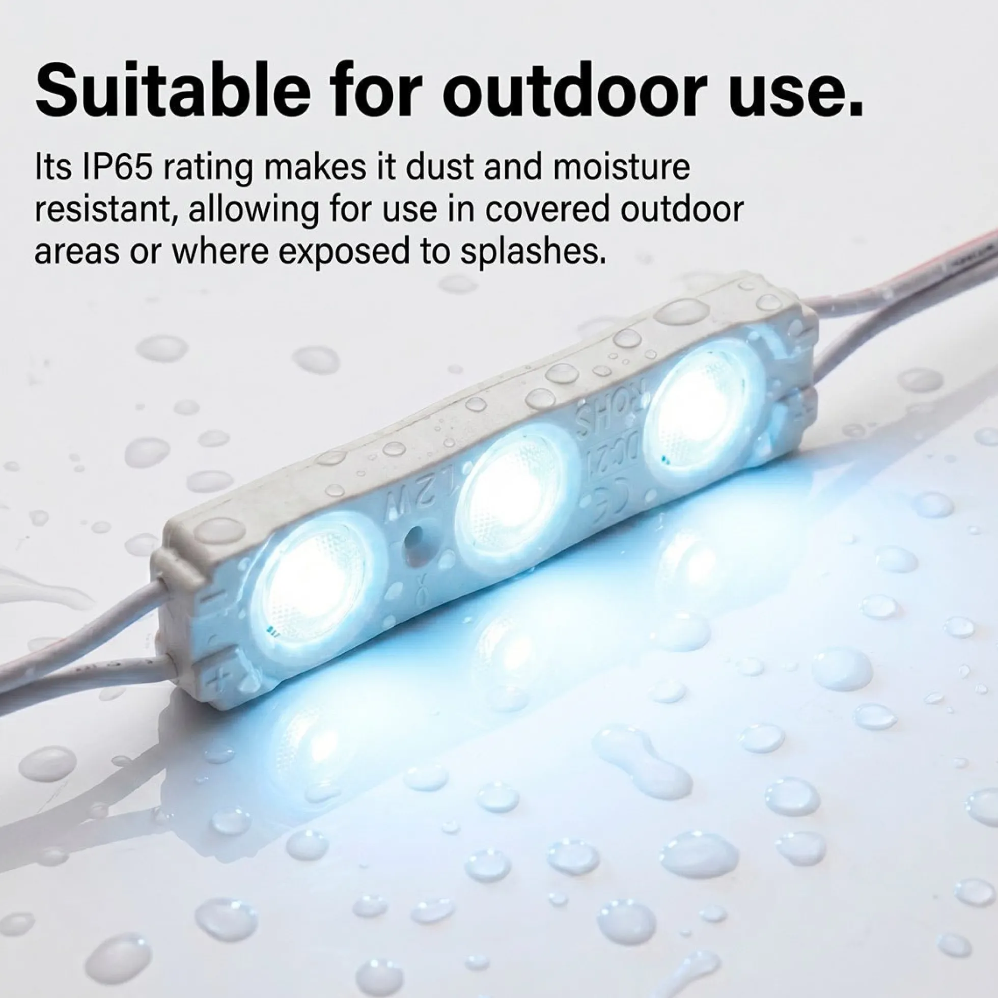 Módulo LED monocolor para rótulos - 1.2W - 12V - 160° - IP65