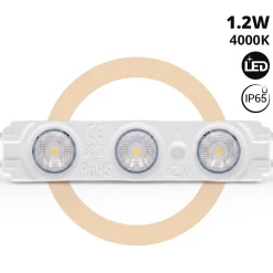 Módulo LED monocolor para rótulos - 1.2W - 12V - 160° - IP65