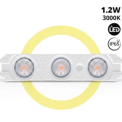 Módulo LED monocolor para rótulos - 1.2W - 12V - 160° - IP65