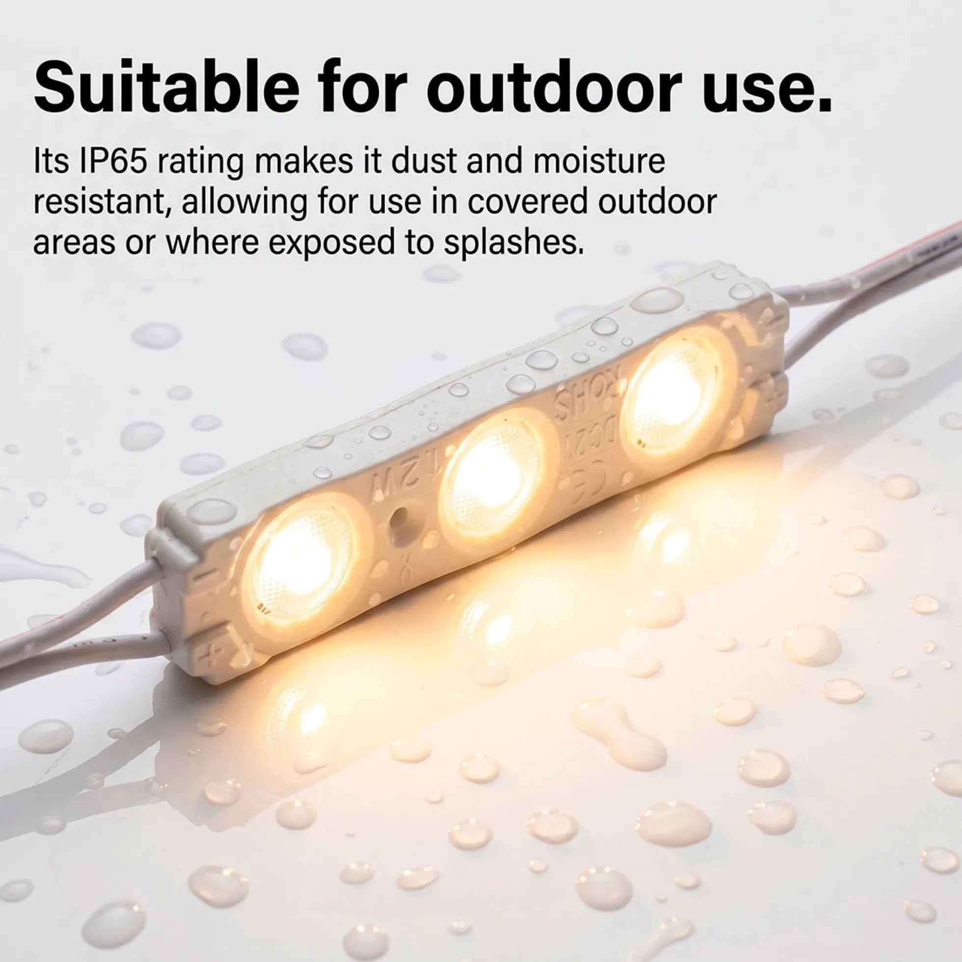 Módulo LED monocolor para rótulos - 1.2W - 12V - 160° - IP65