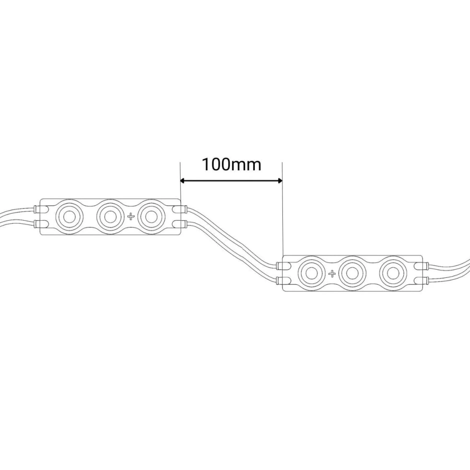 Módulo LED monocolor para rótulos - 3W - 220V AC - IP65 - 16º